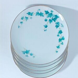 Dinnerware:Caprice Green By Sango - Lot of 5 Dessert/ Pie Plates - 71/8”w.